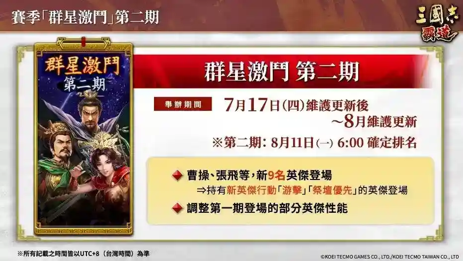『三国志 霸道』新赛季「群星激斗」第二期开幕！