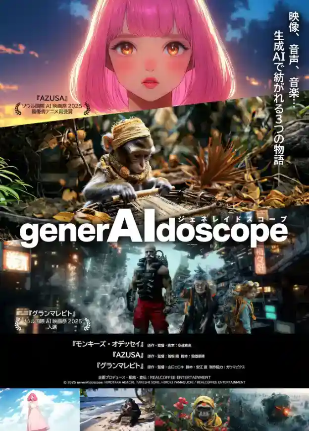 日本首部纯AI生成电影《generAIdoscope》8月29日上映